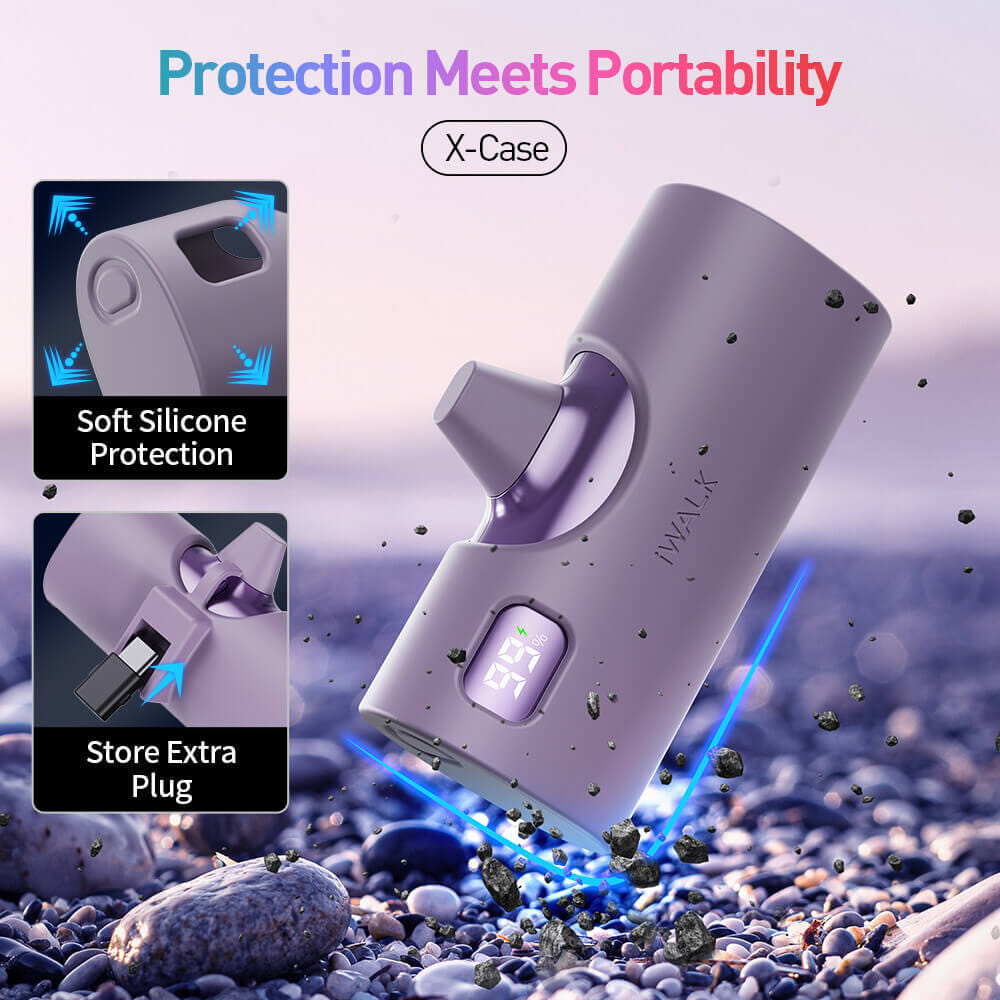 แบตเตอรี่สำรอง IWALK LINKPODX 5000 MAH สี PURPLE เปลี่ยนหัวชาร์จได้ทั้ง LIGHTNING และ TYPEC_3